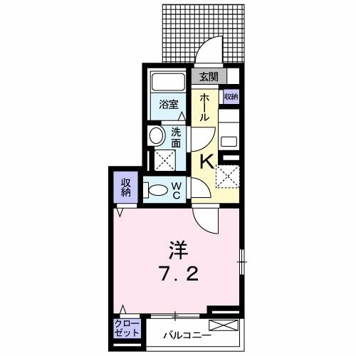 日野市日野本町７丁目のアパートの間取り