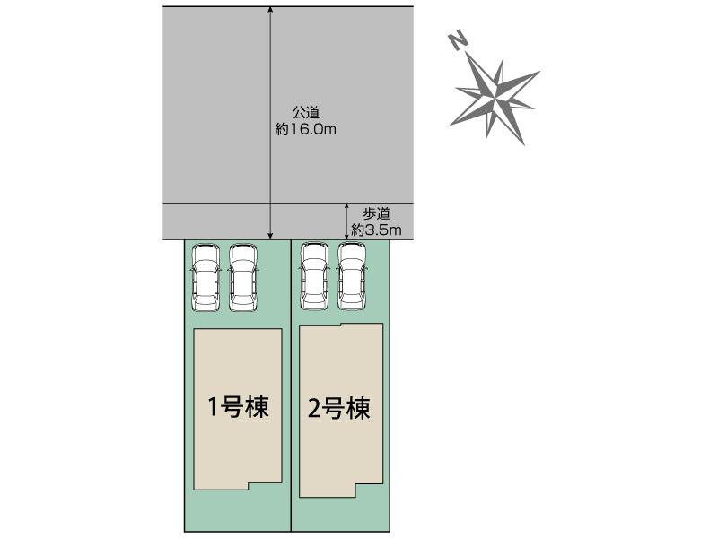 知多市つつじが丘1丁目6番10『仲介手数料無料』新築一戸建て・建売の区画図