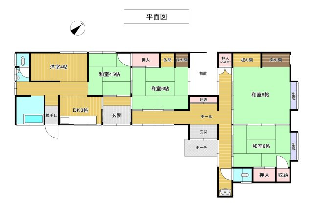 米子市彦名町　中古住宅の間取り