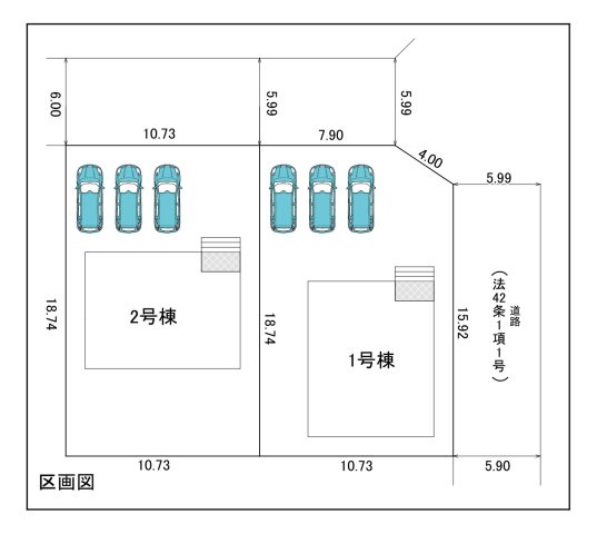 クレイドルガーデン南山第5　2号棟の区画図