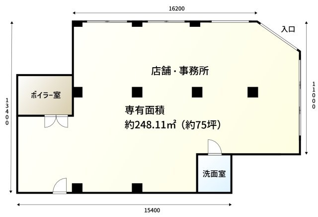 葛飾区新小岩１丁目の店舗事務所の間取り