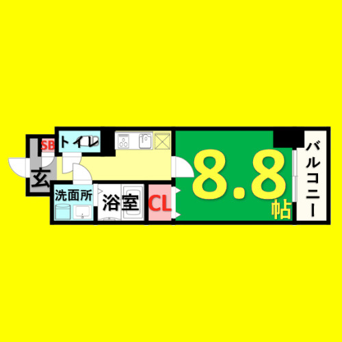 アーデルドルフ　名古屋市賃貸　仲介手数料無料の間取り