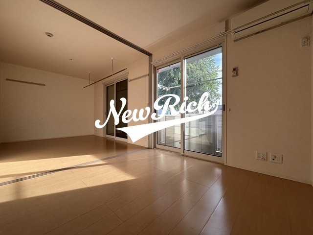 高崎市上中居町のアパートのバルコニー