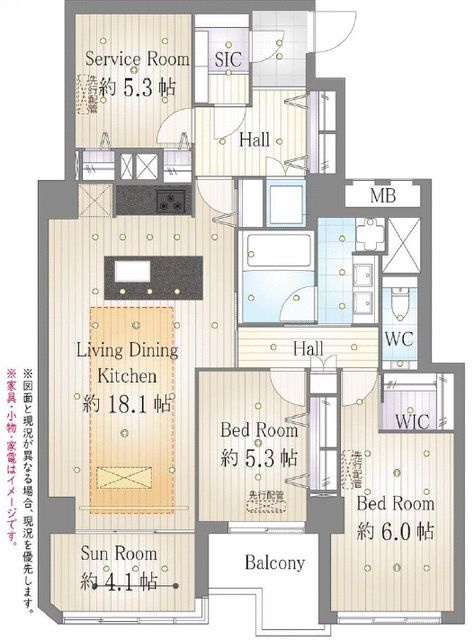 ルミナス一番町の間取り
