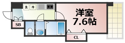 【間取り】 | Luxe玉造Ⅰ　仲介手数料無料