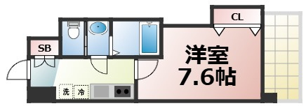 【間取り】 | Luxe玉造Ⅰ　仲介手数料無料
