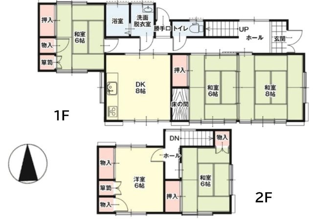 高崎市箕郷町生原　中古住宅の間取り|5DK　建物面積31.31坪　リフォーム済！