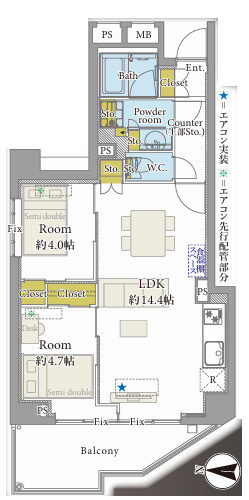 フリーディオ西麻布の間取り