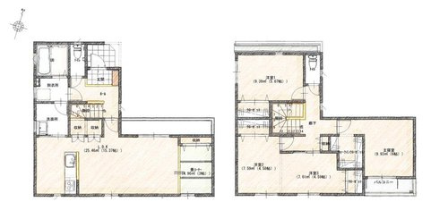 新築一戸建て　岡山市南区浜野【Ⅱ期】【仲介手数料無料】の間取り