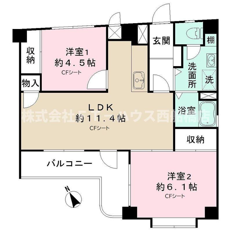 ＬＥＯ六拾弐番館の間取り