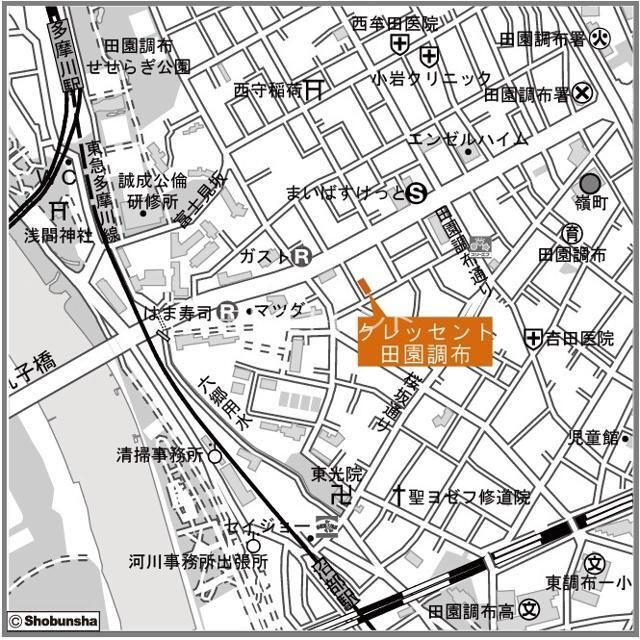 クレッセント田園調布の地図