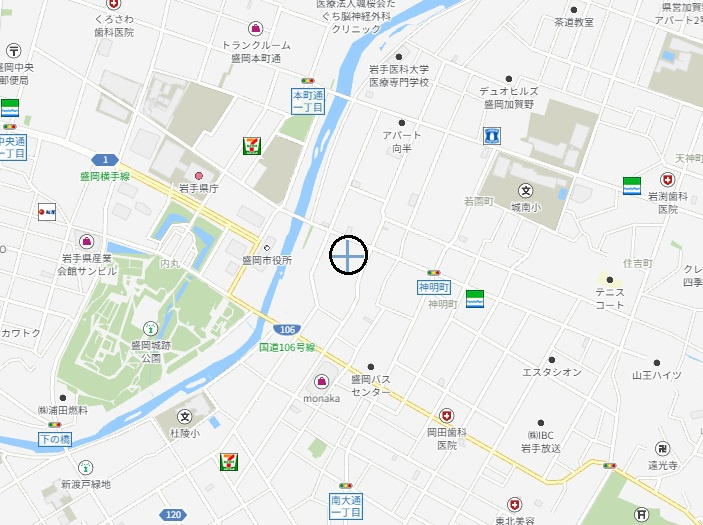 セントヒルズ盛岡の地図