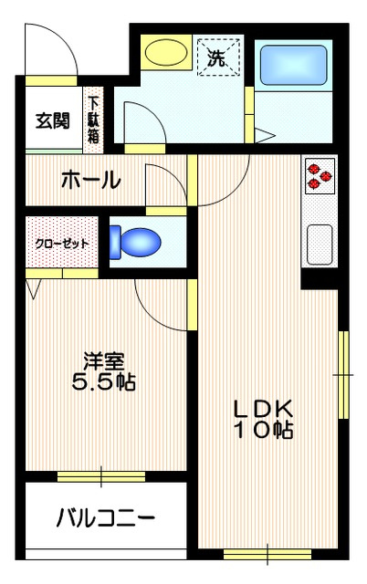 八ヶ岳ヴィラの間取り|★角部屋２面採光★