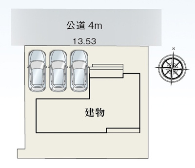 【区画図】 | 伊豆の国市古奈　新築一戸建て　全1棟