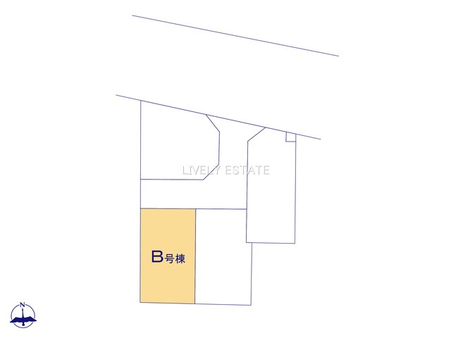 草加市西町 新築分譲住宅 全4棟 B号棟の区画図