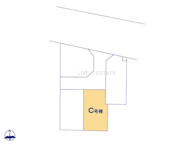 草加市西町 新築分譲住宅 全4棟 C号棟の区画図