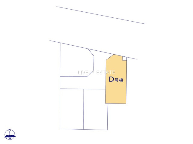 草加市西町 新築分譲住宅 全4棟 D号棟の区画図