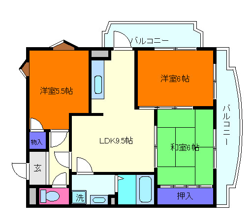 ビラユニオン東灘の間取り