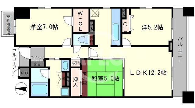 アーデンタワー新町　堀江小学校区の間取り|アーデンタワー新町　間取図