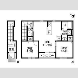【間取り】 | リーブルファイン下之一色町Ⅲ　2号棟