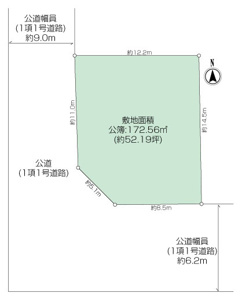 敷地面積は約52坪ございますので、ゆとりのあるマイホームを設計出来ます。