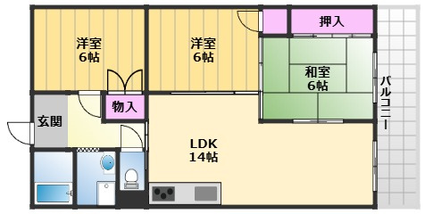 【間取り】 | パレスサンヒル