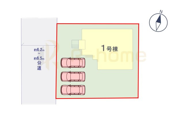 水戸市本町4期　新築戸建て　1号棟の区画図|大きなお買い物だからこそ、メリット・デメリットを伝えさせて頂きます。
R-homeにお任せください♪