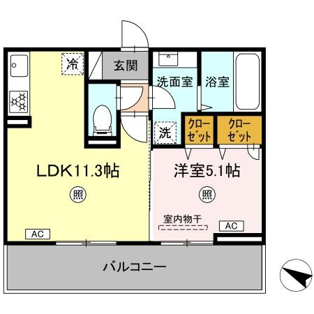CIEL　A棟の間取り