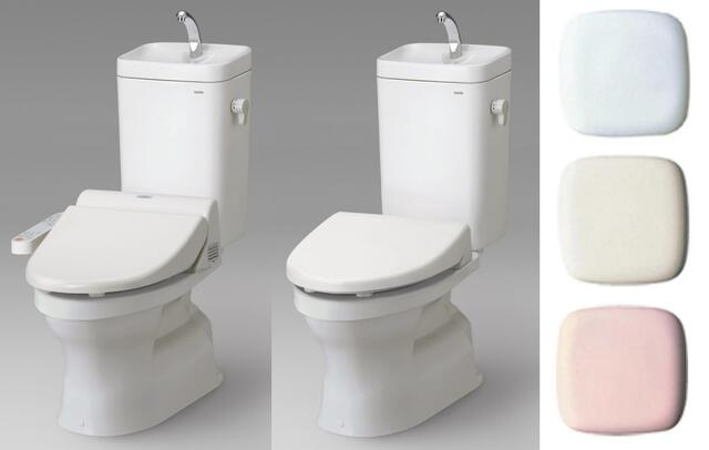 【トーヨーホーム売主/売建】守山区弁天が丘Ａ分譲のトイレ|TOTO　CS340（同仕様）
〈色をお選びいただけます〉
１Ｆ：ウォシュレット
２Ｆ：ウォームレット