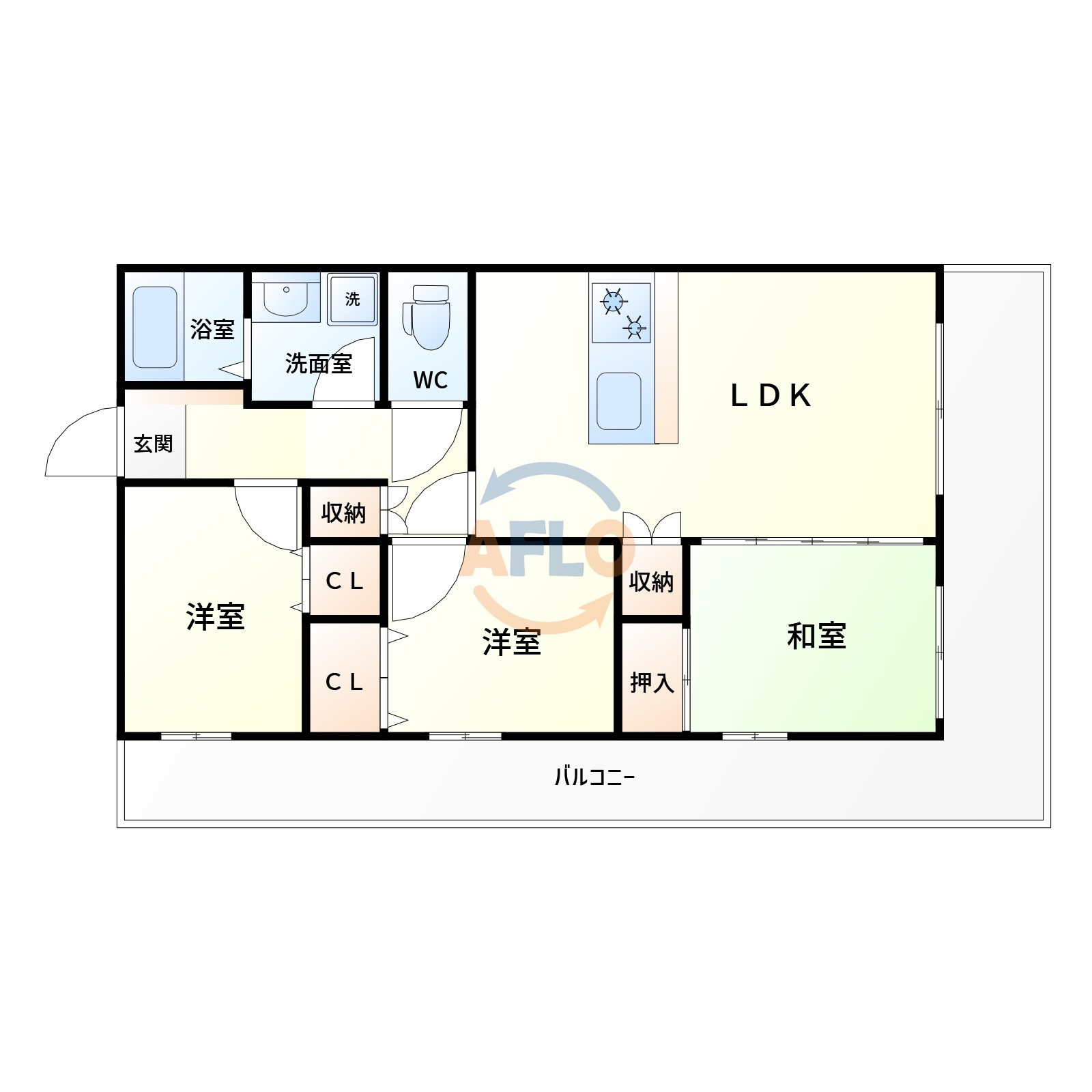 淀川ハイライフマンションの間取り|間取り