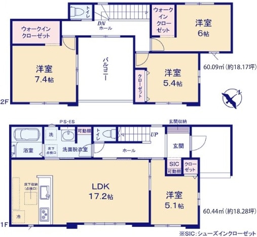 取手市宮和田　15期　新築戸建て　1号棟の間取り|間取り図です♪
実際の空間の広さや陽当たり、風通しなどは現地でご確認できます♪