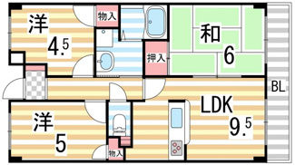【間取り】 | ライフレジェンド扇町