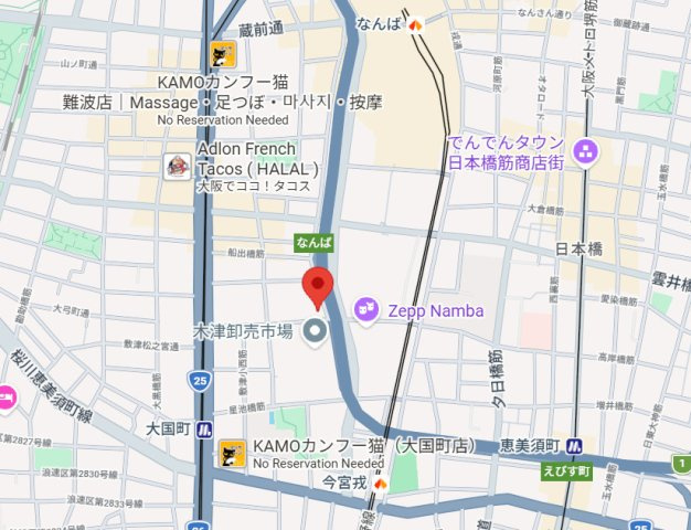 リヴェント難波サウスの地図
