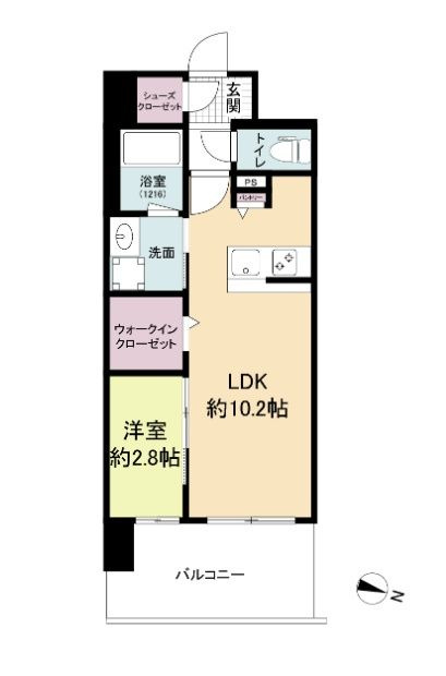 リヴェント難波サウスの間取り|現状有姿