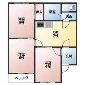 シャンピア馬乗Aの間取り