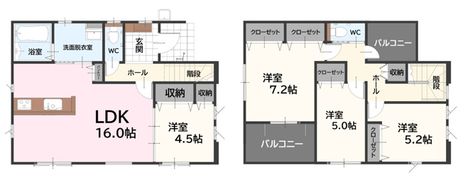 【間取り】 | 古賀市千鳥6丁目5期5号棟