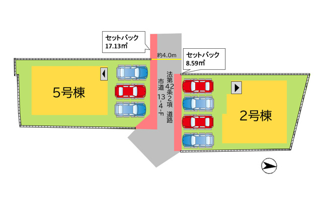【区画図】 | 中間市長津2丁目1期5号棟