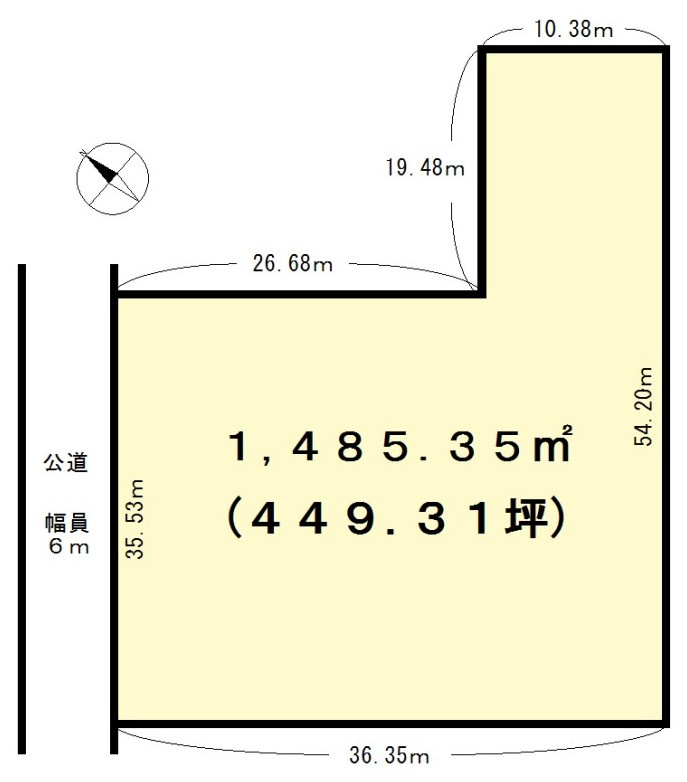 北葛飾郡杉戸町大字下高野の事業用地の間取り