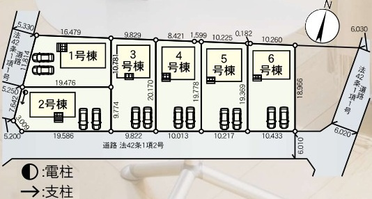 茨城町前田　第6　新築戸建て　4号棟の区画図|区画図です♪