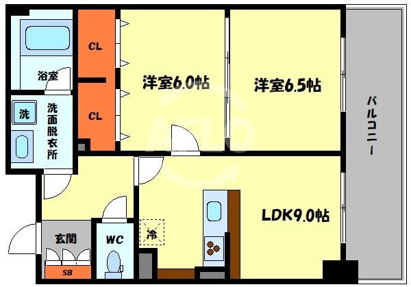 LaCASA清水谷　真田山小学校区の間取り|La CASA清水谷　間取り
