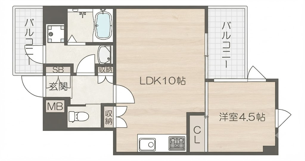 ＦＬＡＴ　ＩＮＮ　ＵＥＳＨＩＯの間取り