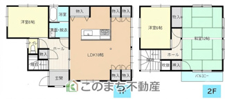 【間取り】 | KEM小山市東間々田１期中古戸建 | ◆室内全体が明るい3LDK◆リビングは窓が多くご家族の団らんを明るい陽射しが照らします◆
