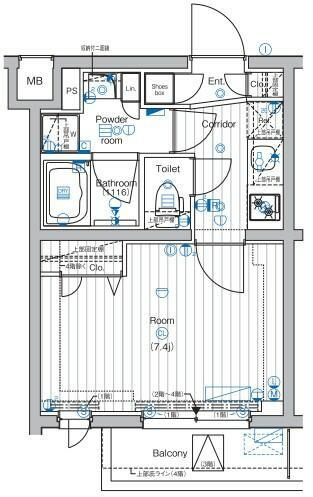 ＰＲＥＭＩＵＭ　ＣＵＢＥ　中野の間取り|間取りです