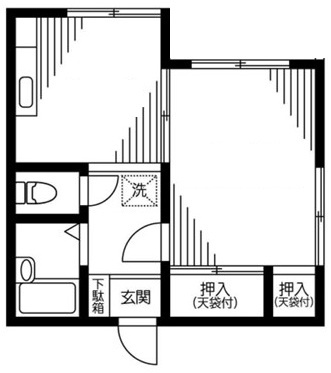 第２シンコウハイツの間取り|間取りです。