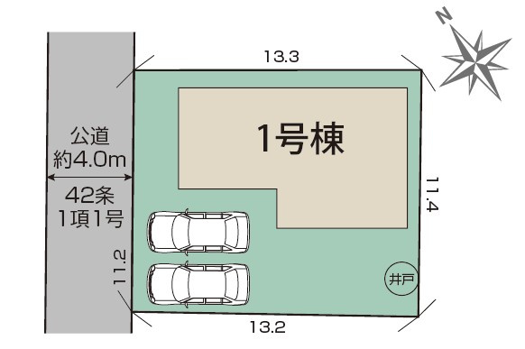 大津市衣川3丁目1期　新築戸建の区画図