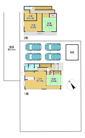 -三丁目不動産-　児玉郡上里町七本木　平成8年築の間取り