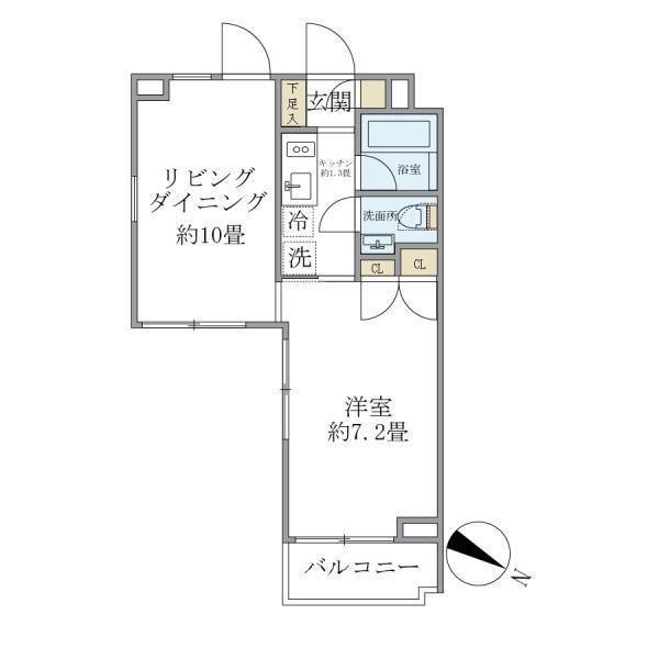 アプリーレ赤坂の間取り