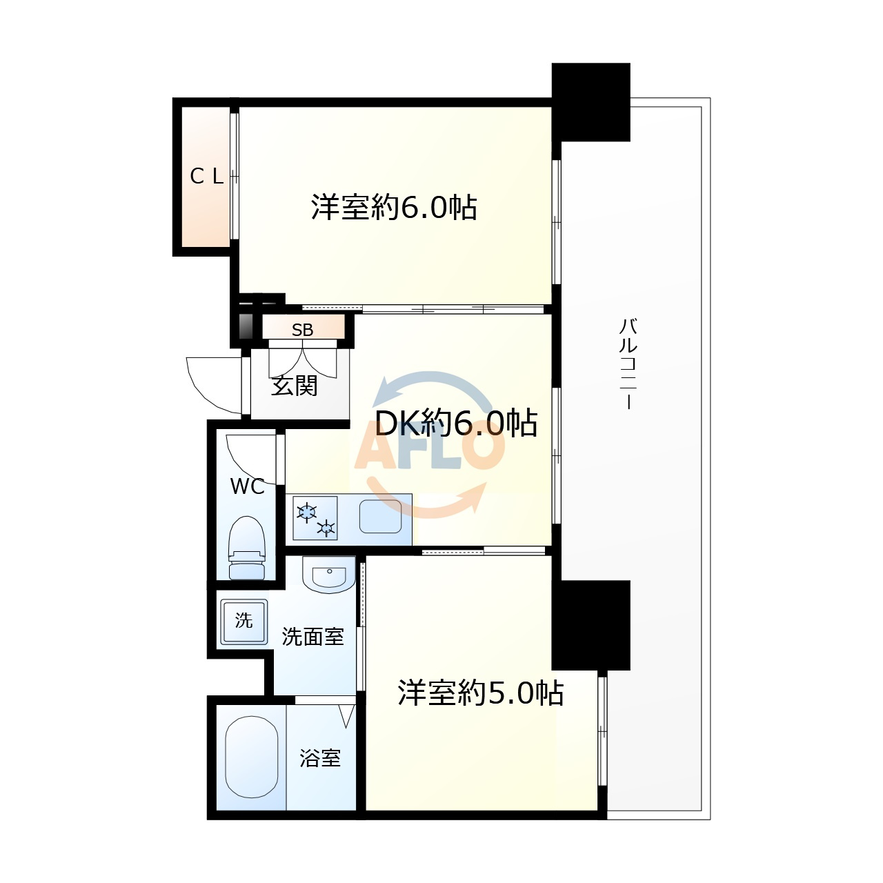 グレイスフル桜川　塩草立葉小学校区の間取り|グレイスフル桜川　間取り