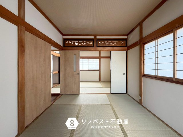 東大阪市北石切町の和室|和室×2部屋をつなげて一部屋として使うことも可能です。
用途に合わせて自由自在◎