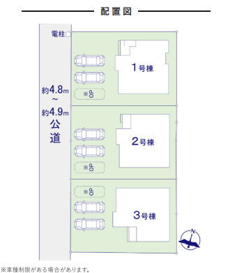 太宰府市石坂3期 2号棟の区画図| 
